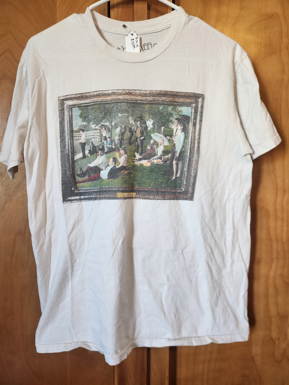 The OFFICE Men’s White Graphic T-Shirt - Picnic Art Print
